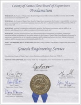 Genesis_Santa Clara County Green Business Program